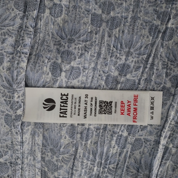 Fatface Blue Patterned Maxi Skirt - Picture 5 of 6